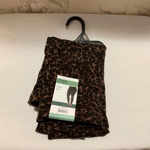 Terra & Sky Animal Print High Rise Fitted Leggings 4X (28W-30W) NWT